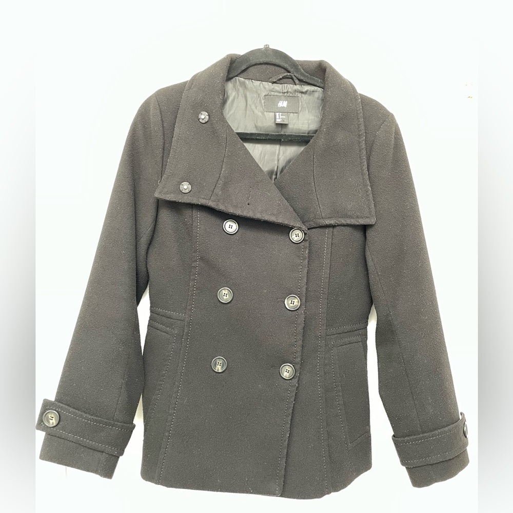 H&M Black Pea Coat
